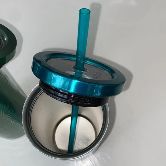 SOLD!❌ Ello Aluminum Tumbler Set Teal Green Summertime Pool - Picture 6 of 9